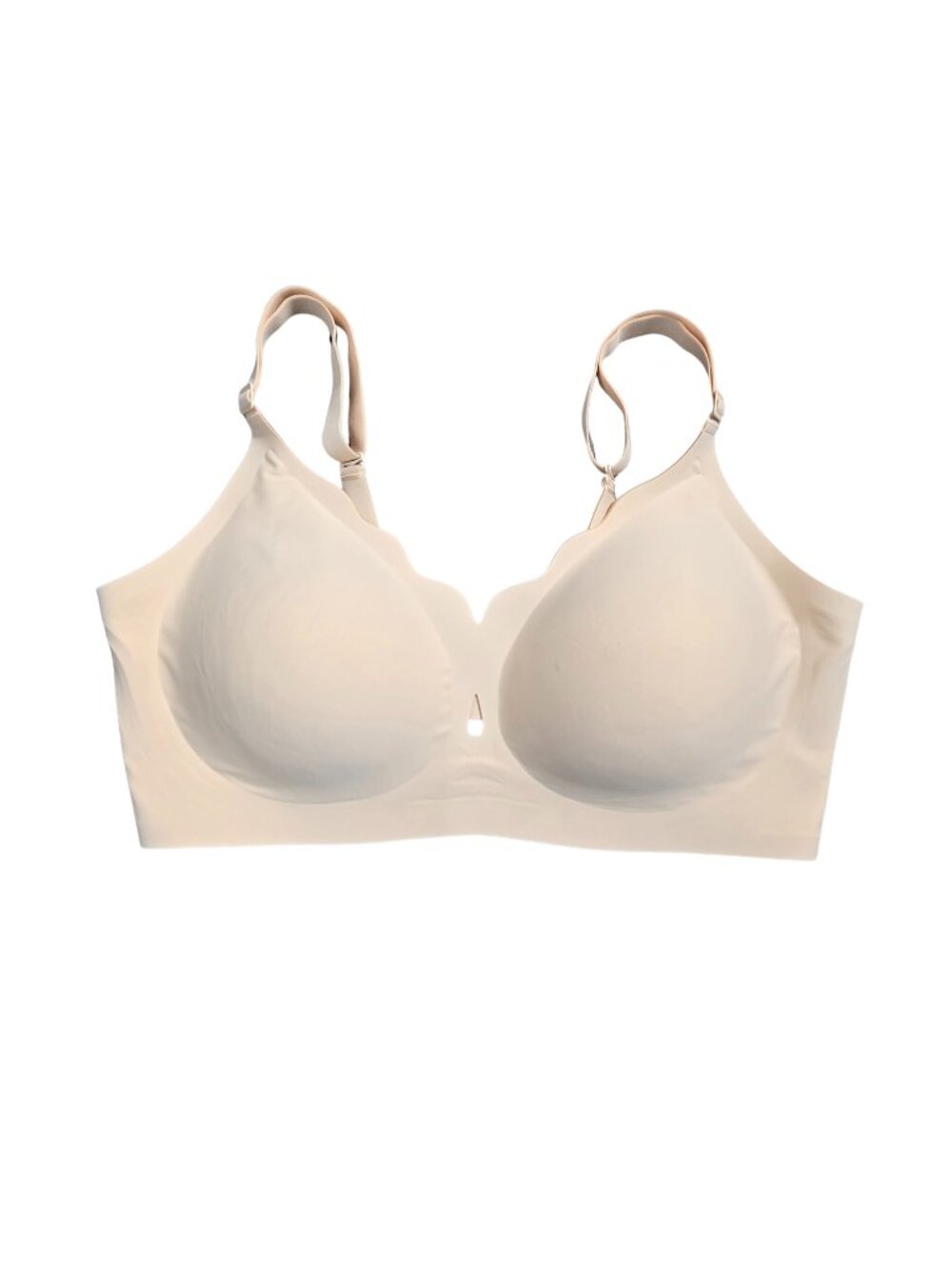 NWT | ProKloud Seamless Wireless Bra | Beige Scalloped Neckline | XXL